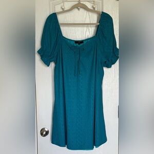 Vibe Teal Short Sleeve Dress